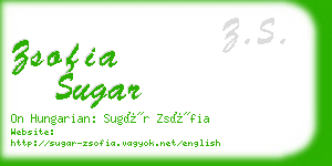 zsofia sugar business card